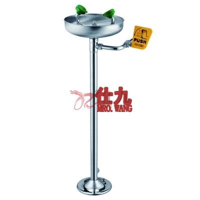 安赛瑞 SAFEWARE 14747 立式洗眼器 整体304不锈钢材质,配防尘盖,水盆Φ300mm,高930mm