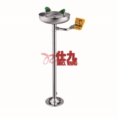安赛瑞 SAFEWARE 20445 立式洗眼器 整体304不锈钢材质，含起泡器，推开式式开关，含过滤泡棉，配防尘盖