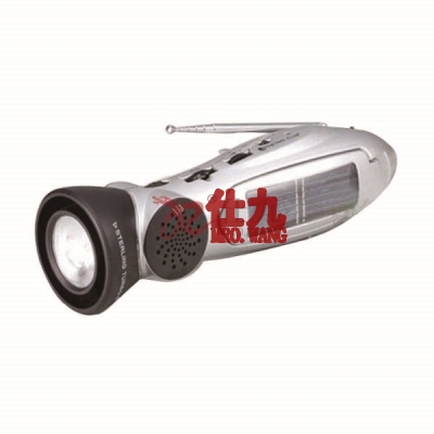 安赛瑞 SAFEWARE 20433 多功能防灾手电 LED灯/台灯,手摇发电/台灯/报警器/收音机/手机充电器,含三节七号干电池