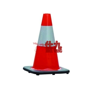 安赛瑞 SAFEWARE 14484 PVC反光路锥 高强度PVC材质,工程级反光膜,原生橡胶底座,净重1.5kg,450×270×270mm