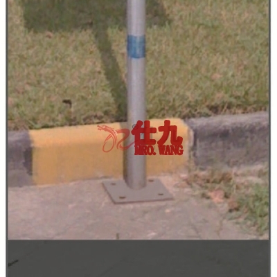 安赛瑞 SAFEWARE 11026 金属立柱（法兰式）镀锌铁材质，直径76mm,高2400mm