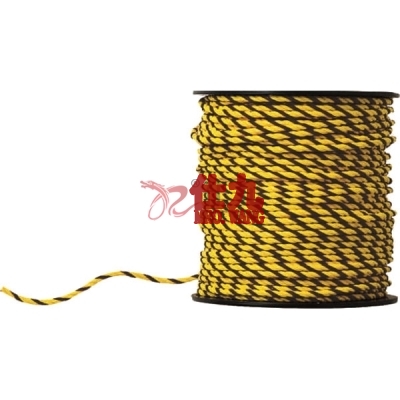 安赛瑞 SAFEWARE 14106 警示隔离绳 高强度尼龙材质,黄黑条纹,Φ10mm×50m