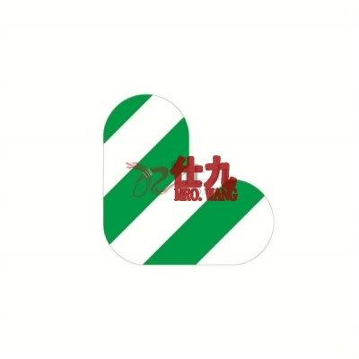 安赛瑞 SAFEWARE 11597 5S管理地贴（L型）**强耐磨地贴材料,绿白色,100×100mm,10个/包