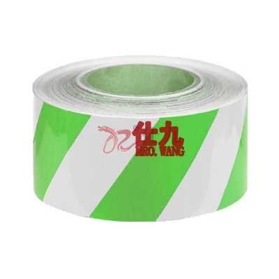 安赛瑞 SAFEWARE 15625 耐磨型划线胶带（绿/白）高性能自粘性PVC材料,表面覆**强保护膜,绿/白,50mm×22m
