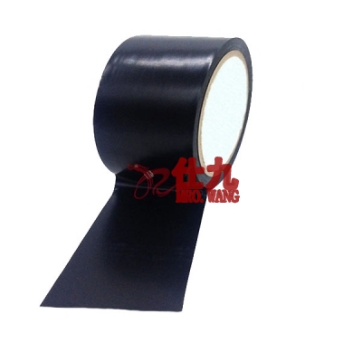 安赛瑞 SAFEWARE 15631 耐磨型划线胶带（黑）高性能自粘性PVC材料,表面覆**强保护膜,黑色,75mm×22m
