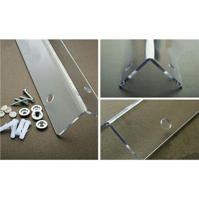 安赛瑞 SAFEWARE 15534 亚克力墙面护角 亚克力材质,透明,含安装配件,58mm×58mm×1.5m,厚3.8mm,10根/包