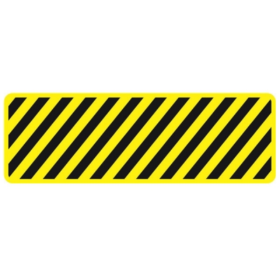 安赛瑞 SAFEWARE 15767 地贴警示标识（条纹图案）超强耐磨地贴材料,600×200mm
