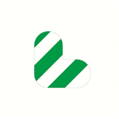 安赛瑞 SAFEWARE 11597 5S管理地贴（L型）**强耐磨地贴材料,绿白色,100×100mm,10个/包