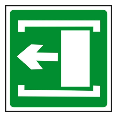 安赛瑞 SAFEWARE 20486 消防安全标识（滑动开门向左,仅图片）ABS板,250×250mm
