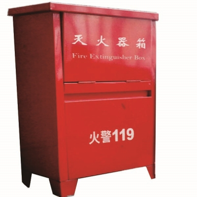 安赛瑞 SAFEWARE 20404 灭火箱 红色粉末喷涂钢板，3个4kg干粉灭火器