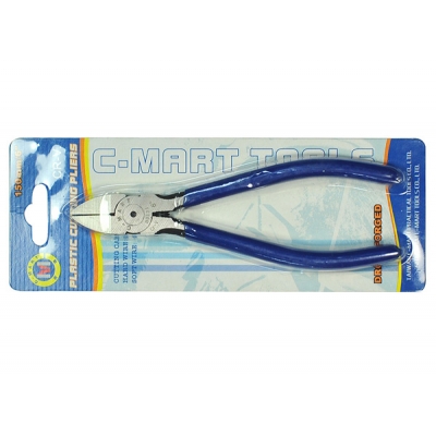 西玛C-MART B0131-06薄形沾塑水口钳CR-V 150mm/6寸9mm厚