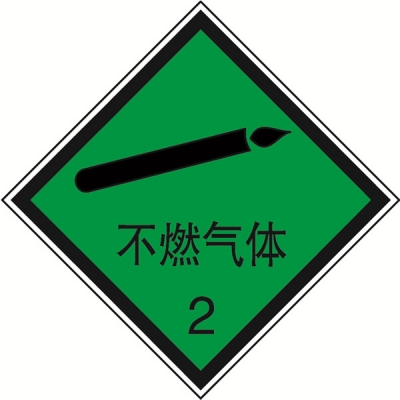 安赛瑞 SAFEWARE 32103 危险品标识（不燃气体2）高性能不干胶，200mm×200mm,20张/包