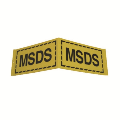安赛瑞 SAFEWARE 39053 L型标识（MSDS)优质ABS工程塑料材质，700×200mm