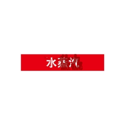 安赛瑞 SAFEWARE 14955 管道标识（水蒸汽）自粘性乙烯材料,表面覆保护膜,红底白字,25×125mm,10张/包