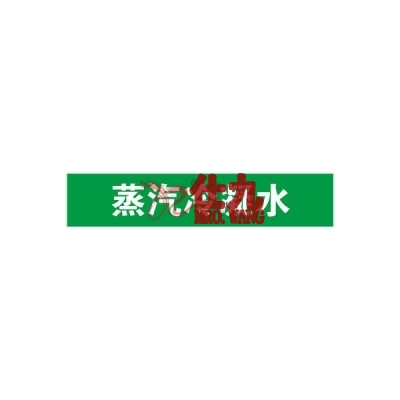 安赛瑞 SAFEWARE 15111 管道标识（蒸汽冷凝水）自粘性乙烯材料,表面覆保护膜,绿底白字,50×250mm,5张/包