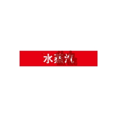 安赛瑞 SAFEWARE 15131 管道标识（水蒸汽）自粘性乙烯材料,表面覆保护膜,红底白字,50×250mm,5张/包