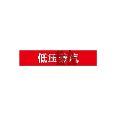 安赛瑞 SAFEWARE 15134 管道标识（低压蒸汽）自粘性乙烯材料,表面覆保护膜,红底白字,50×250mm,5张/包