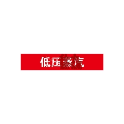 安赛瑞 SAFEWARE 15134 管道标识（低压蒸汽）自粘性乙烯材料,表面覆保护膜,红底白字,50×250mm,5张/包