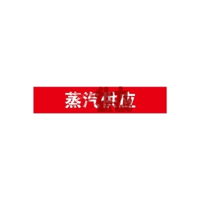安赛瑞 SAFEWARE 15141 管道标识（蒸汽供应）自粘性乙烯材料,表面覆保护膜,红底白字,50×250mm,5张/包