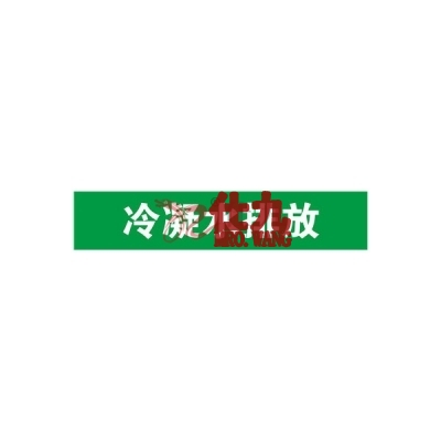 安赛瑞 SAFEWARE 15260 管道标识（冷凝水排放）自粘性乙烯材料,表面覆保护膜,绿底白字,100×500mm