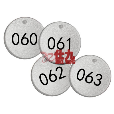 安赛瑞 SAFEWARE 14777 反光塑料号码吊牌 圆形,Φ38.1mm,银底黑字,号码从051到075,25个/包