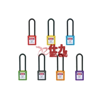 安赛瑞 SAFEWARE 14684 长梁绝缘安全挂锁（紫）高强度工程塑料锁体及锁梁,紫色,绝缘锁梁Φ6mm,高76mm