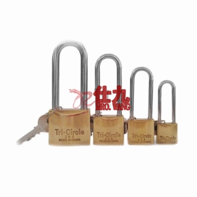 安赛瑞 SAFEWARE 14759 长梁黄铜挂锁 黄铜锁体,锁体32×30mm,锁梁Φ5.4mm,锁梁内宽17.8mm,总高93mm