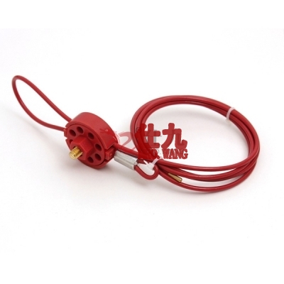 安赛瑞 SAFEWARE 37041 轮式缆绳锁 耐冲击工程塑料ABS、铜件和不锈钢缆绳，缆绳尺寸2m（L）*φ4mm