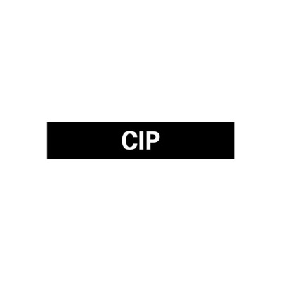 安赛瑞 SAFEWARE 15060 管道标识（CIP）自粘性乙烯材料,表面覆保护膜,黑底白字,25×125mm,10张/包
