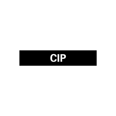 安赛瑞 SAFEWARE 15060 管道标识（CIP）自粘性乙烯材料,表面覆保护膜,黑底白字,25×125mm,10张/包