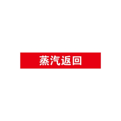 安赛瑞 SAFEWARE 15142 管道标识（蒸汽返回）自粘性乙烯材料,表面覆保护膜,红底白字,50×250mm,5张/包
