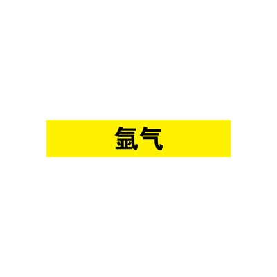 安赛瑞 SAFEWARE 15169 管道标识（氩气）自粘性乙烯材料,表面覆保护膜,黄底黑字,50×250mm,5张/包