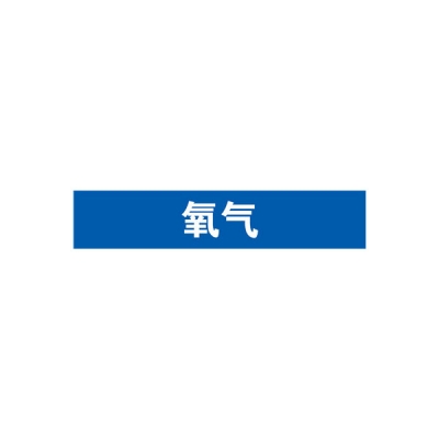 安赛瑞 SAFEWARE 15237 管道标识（氧气）自粘性乙烯材料,表面覆保护膜,蓝底白字,50×250mm,5张/包