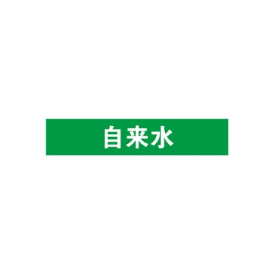 安赛瑞 SAFEWARE 15239 管道标识（自来水）自粘性乙烯材料,表面覆保护膜,绿底白字,100×500mm