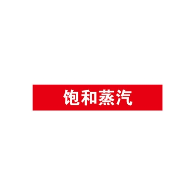 安赛瑞 SAFEWARE 15307 管道标识（饱和蒸汽）自粘性乙烯材料,表面覆保护膜,红底白字,100×500mm