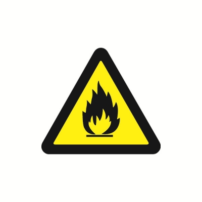 安赛瑞 SAFEWARE 32823 安全警示标签（当心火灾)高性能自粘性乙烯，边长100mm，10片/包