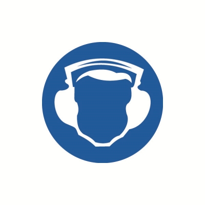 安赛瑞 SAFEWARE 32833 安全警示标签（必须戴护耳器)高性能自粘性乙烯，直径100mm，10片/包