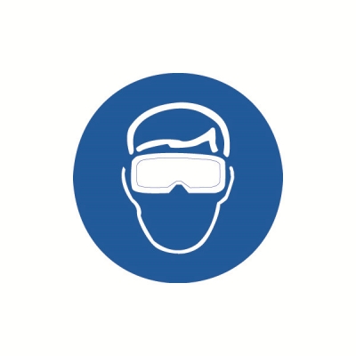 安赛瑞 SAFEWARE 32835 安全警示标签（必须佩戴遮光护目镜)高性能自粘性乙烯，直径100mm，10片/包