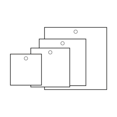 安赛瑞 SAFEWARE 14813 空白塑料吊牌 正方形,25.4×25.4mm,白色,100个/包