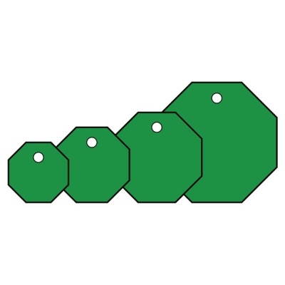 安赛瑞 SAFEWARE 14824 **塑料吊牌 八边形,Φ50.8mm,绿色,100个/包