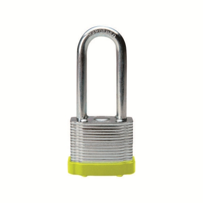 安赛瑞 SAFEWARE 33906 钢制安全挂锁 5弹子锁芯，锁杆长度：89mm，黄色