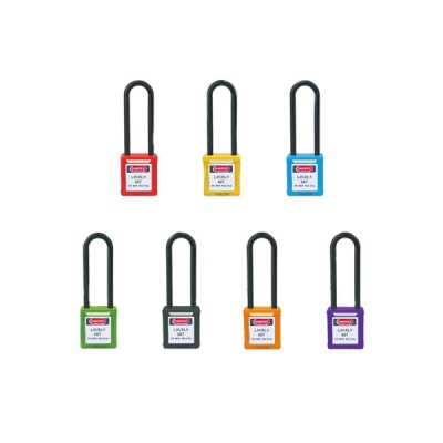 安赛瑞 SAFEWARE 14678 长梁绝缘安全挂锁（红）高强度工程塑料锁体及锁梁,红色,绝缘锁梁Φ6mm,高76mm