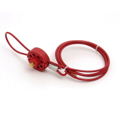 安赛瑞 SAFEWARE 37041 轮式缆绳锁 耐冲击工程塑料ABS、铜件和不锈钢缆绳，缆绳尺寸2m（L）*φ4mm