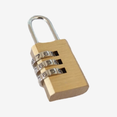 安赛瑞 SAFEWARE 14762 黄铜密码锁 黄铜锁体,三位密码,锁体20×10mm,锁梁Φ3mm,锁梁宽8mm,总高53mm