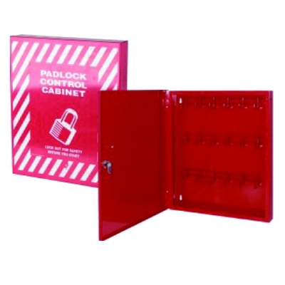 安赛瑞SAFEWARE 14734 锁具管理箱（套装）红色粉末喷涂钢板,箱门可上锁,包含18把工程塑料安全挂锁,18个耐用聚酯吊牌,400×465×55mm