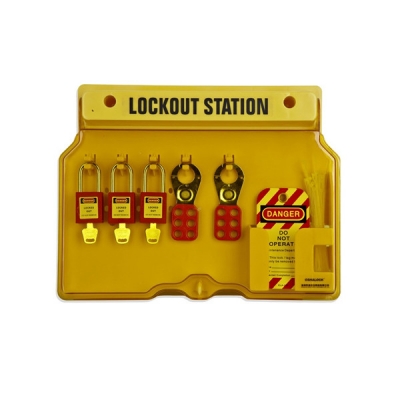 安赛瑞SAFEWARE 37050 一体式高级锁具工作站 工程塑料PC一体设计，宽×高×厚：406×315×65（mm），4锁位、可放8锁、1把搭扣