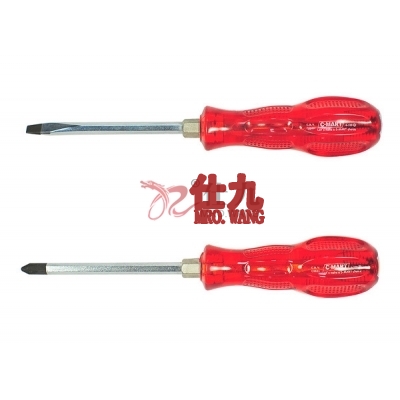 西玛C-MART C0033-8.0250-A穿心螺丝批(十字)批头附磁Ph3 8.0×250mm铬钒钢