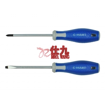 西玛C-MART C0034-8.0300-B螺丝批(一字)批头附磁8.0×300mm铬钒钢