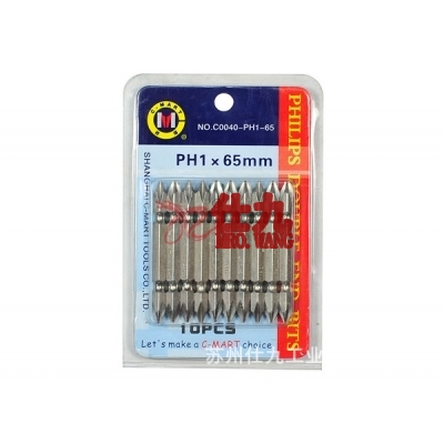 西玛C-MART C0040-PH2-65 十件套双头十字批头 S2合金钢制造 Ph2 6.35×65mm