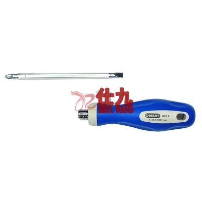 西玛C-MART C0041-6.3200两用螺丝批 批头附磁 6.3x200mm/8寸